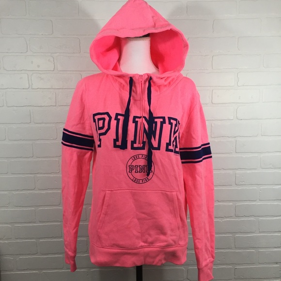 PINK Victoria's Secret Tops - PINK Victoria's Secret 3/4 Zip Hoodie